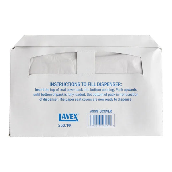 Lavex Half Fold Paper Toilet Seat Cover - 5,000/Case
