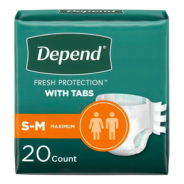 Depend Fresh Protection Unisex Disposable Adult Underwear with Maximum Absorbency for Incontinence and Heavy Bladder Leaks - S / M