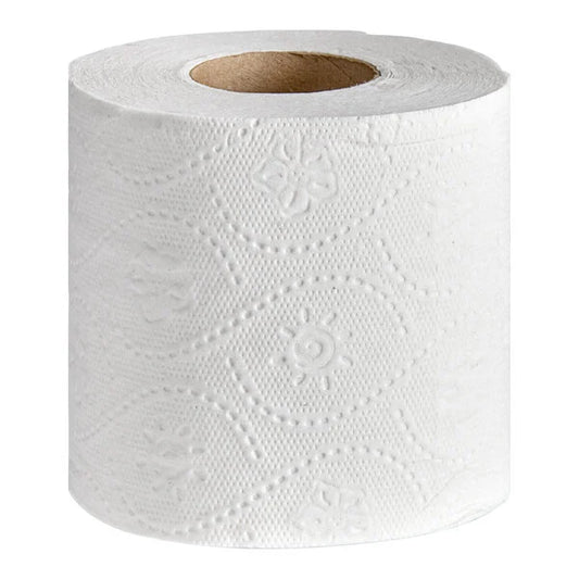 Morsoft 3 1/4" x 4" Individually Wrapped 2-Ply 400 Sheet Toilet Paper Roll - 96/Case