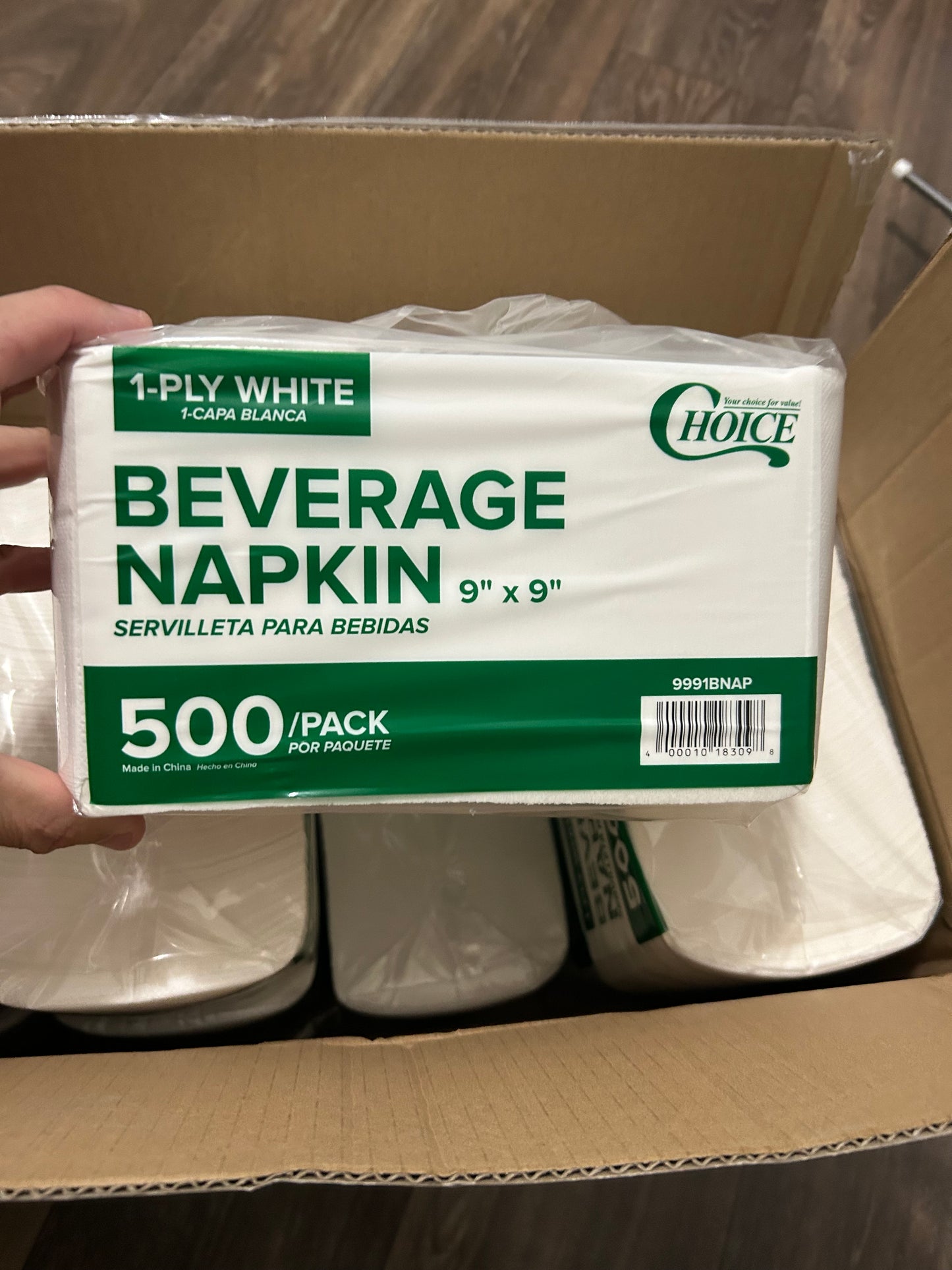 1000 Count White Paper Cocktails Napkins - 1-Ply