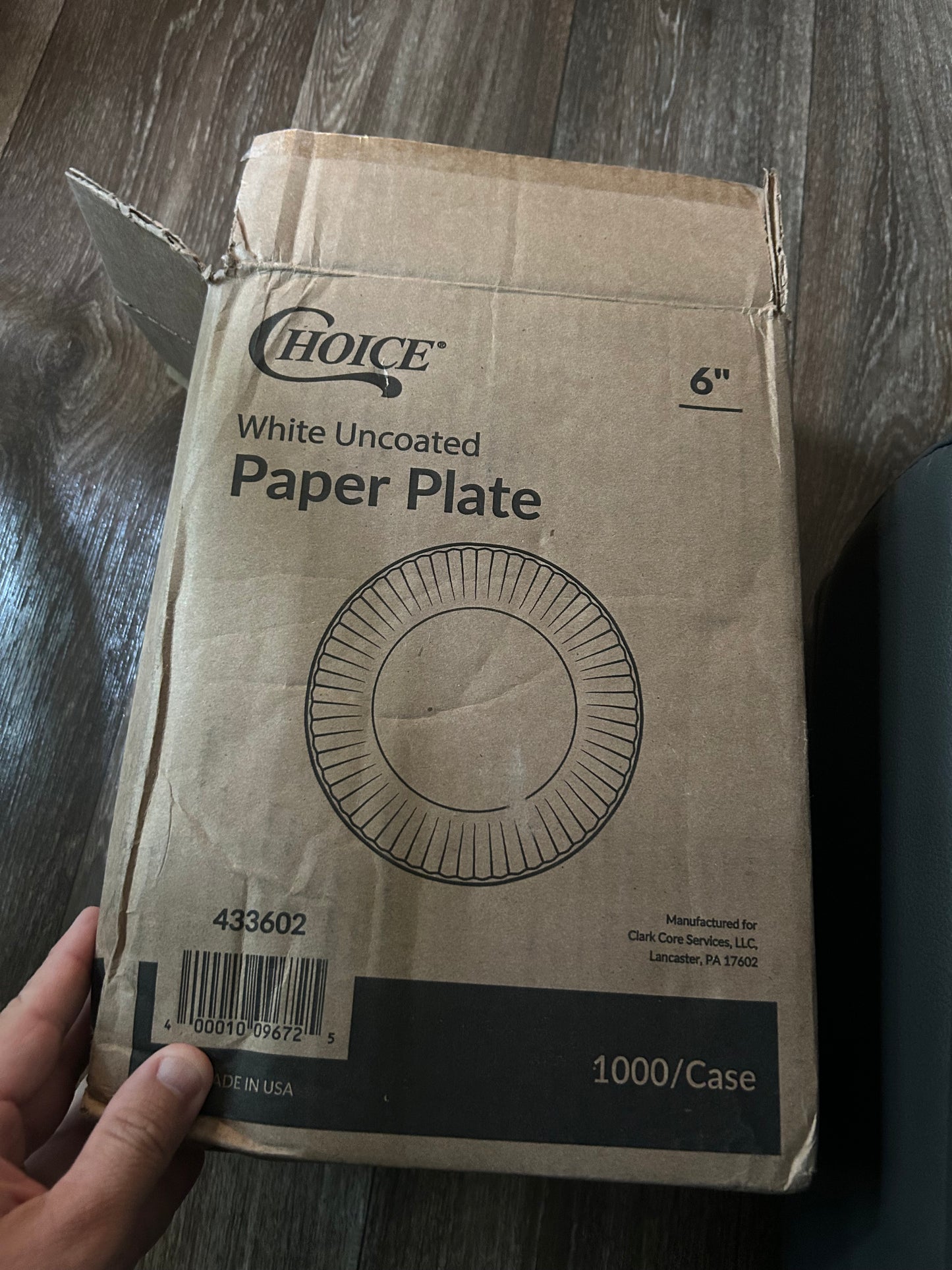Choice 6” White Uncoated Paper Plates – 1,000/Case