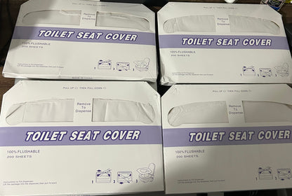 Cover Seat Toilet Flushable 4-Pack/200 Sheets (800 Sheets Total)  Free delivery