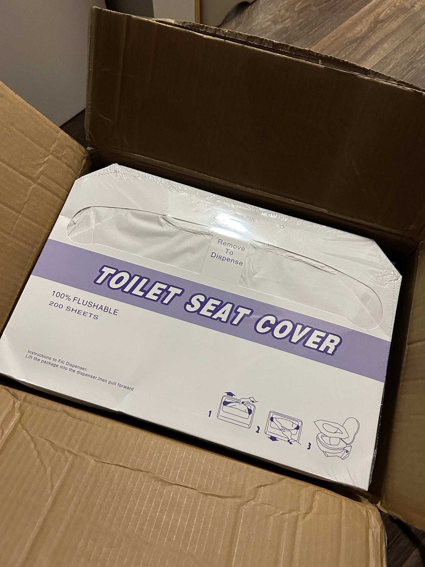 Cover Seat Toilet Flushable 10-Pack/200 Sheets (2000Sheets Total)  Free delivery