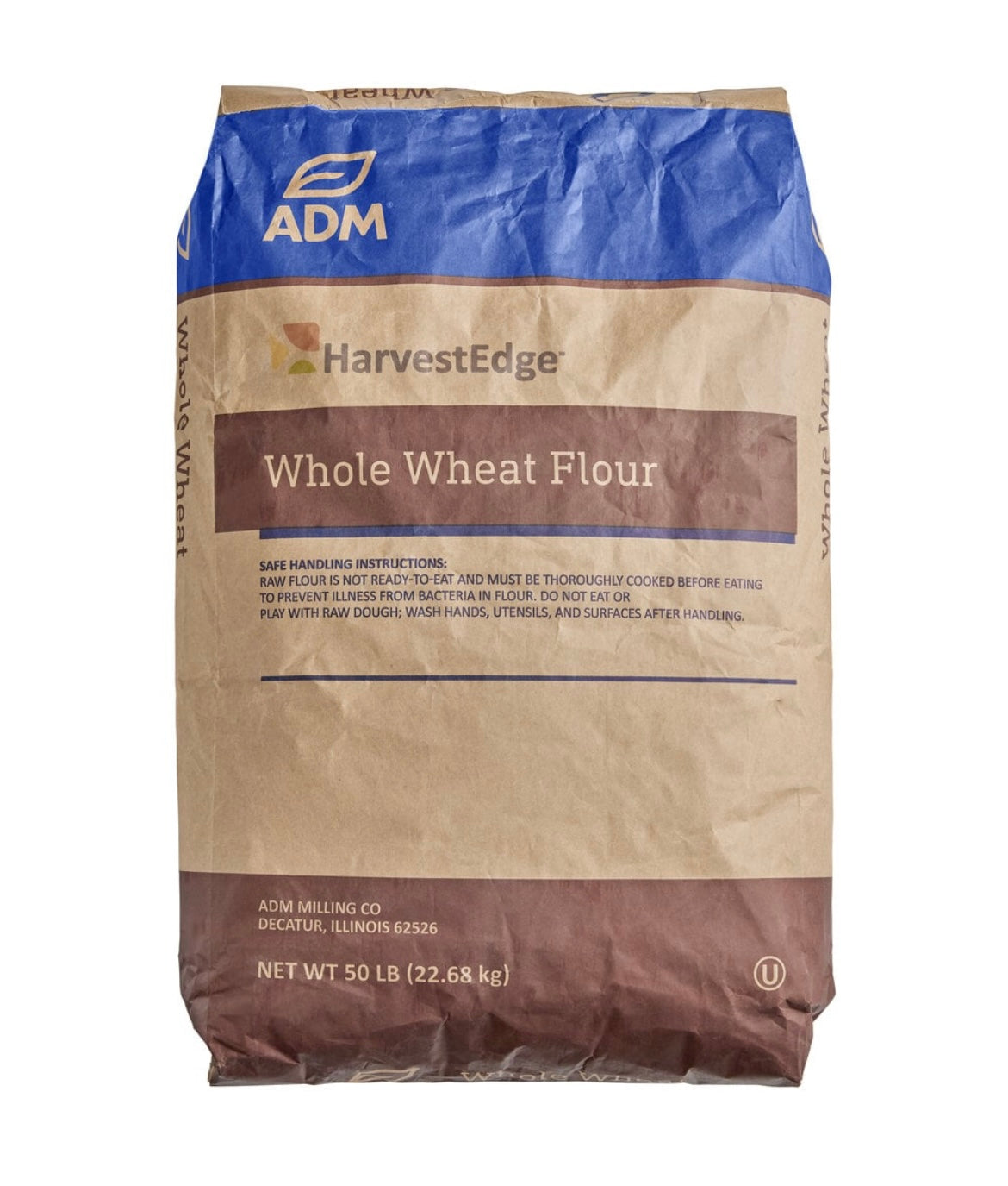 ADM Premium whole wheat flour 50 Lb Bulk Wholesale Bag