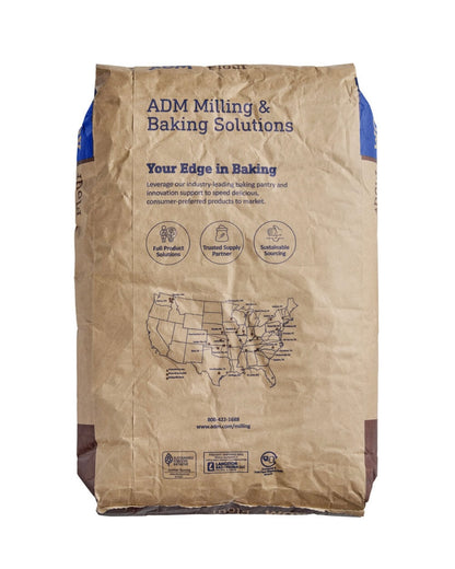 ADM Premium whole wheat flour 50 Lb Bulk Wholesale Bag