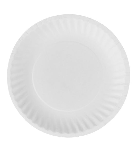 Choice 6” White Uncoated Paper Plates – 1,000/Case