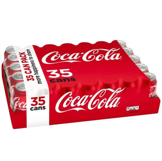 Coca-Cola Classic Soda, 12 fl oz Cans – Pack of 35