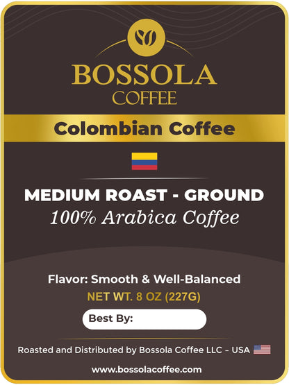 5 LB Bag (2,268g)-Family Size Fresh Colombian Coffee – Bold & Smooth Flavor – Freshly Ground